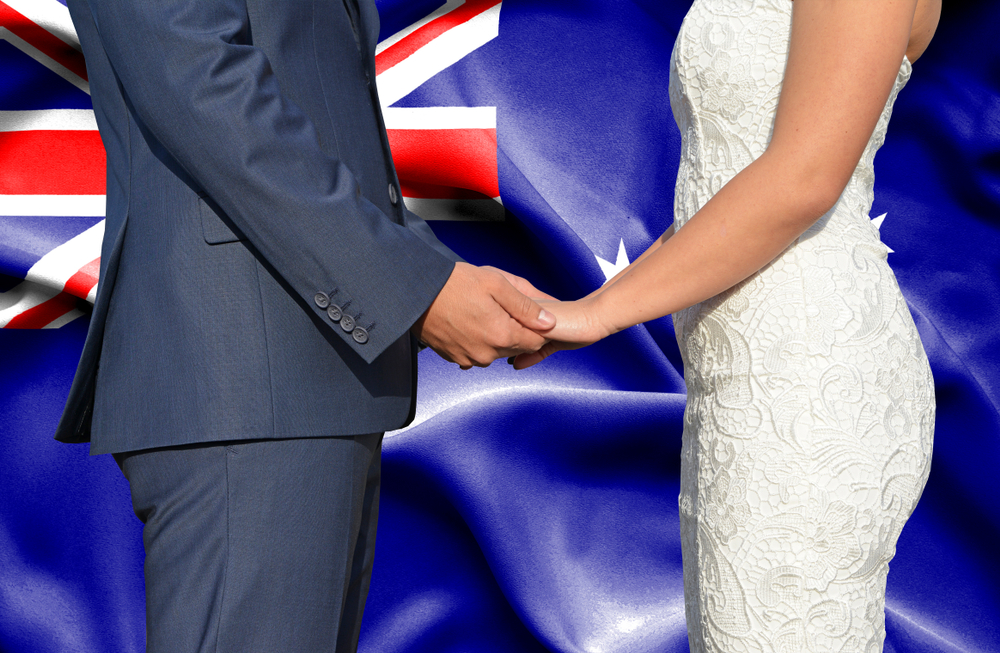 Partners getting married in Australia